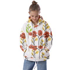 Tree Auntumn Leaf Kids  Oversized Hoodie