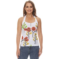 Tree Auntumn Leaf Basic Halter Top