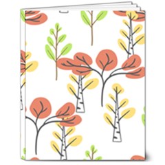 Tree Auntumn Leaf 8  X 10  Softcover Notebook by anzea