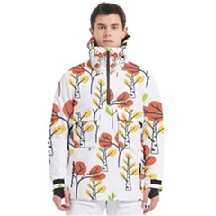 Tree Auntumn Leaf Men s Pullover Zip Ski And Snowboard Waterproof Breathable Jacket