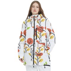 Tree Auntumn Leaf Women s Multi Pockets Zip Ski And Snowboard Waterproof Breathable Jacket