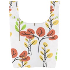 Tree Auntumn Leaf Foldable Shopping Bag