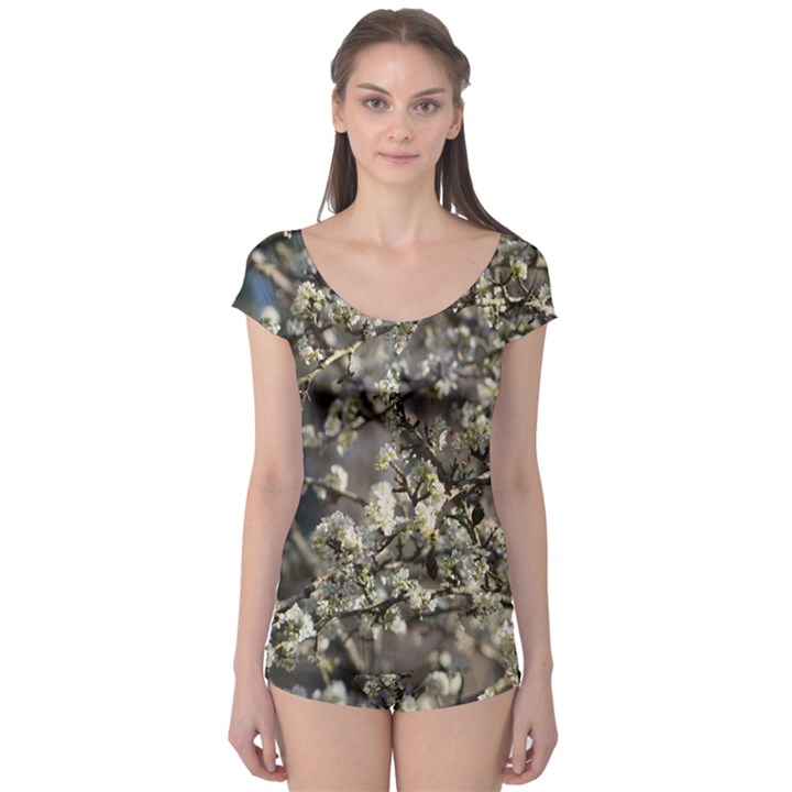 Pear Tree in Full Bloom Boyleg Leotard 