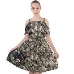 Pear Tree In Full Bloom Cut Out Shoulders Dress by ExtraGoodSauce