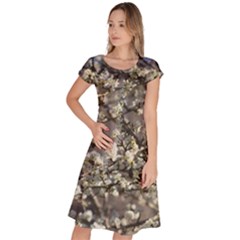 Pear Tree In Full Bloom Classic Short Sleeve Dress by ExtraGoodSauce