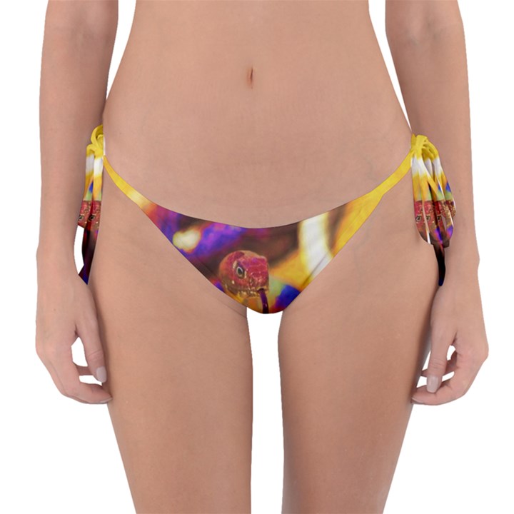 Vibrant Forked-Tongue Snake Art Reversible Bikini Bottoms