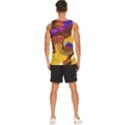 Vibrant Forked-Tongue Snake Art Men s Wide Collar Tank Top View4