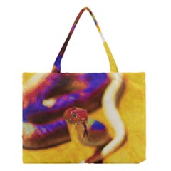 Vibrant Forked-tongue Snake Art Medium Tote Bag by ExtraAwesomeSauce