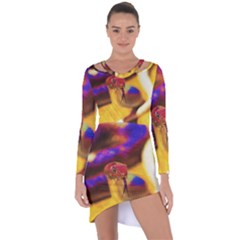 Vibrant Forked-tongue Snake Art Asymmetric Cut-out Shift Dress by ExtraGoodSauce