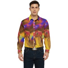 Vibrant Forked-tongue Snake Art Men s Long Sleeve Shirt by ExtraGoodSauce