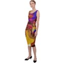 Vibrant Forked-Tongue Snake Art Sleeveless Pencil Dress View2