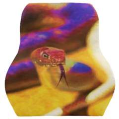 Vibrant Forked-tongue Snake Art Car Seat Back Cushion  by ExtraGoodSauce