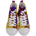 Vibrant Forked-Tongue Snake Art Women s Mid-Top Canvas Sneakers View1