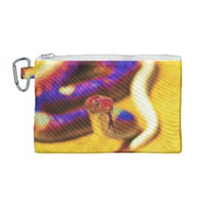 Vibrant Forked-tongue Snake Art Canvas Cosmetic Bag (medium) by ExtraGoodSauce