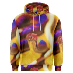 Vibrant Forked-tongue Snake Art Men s Overhead Hoodie