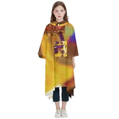 Vibrant Forked-tongue Snake Art Kids  Hooded Rain Ponchos by ExtraGoodSauce