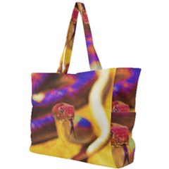 Vibrant Forked-tongue Snake Art Simple Shoulder Bag by ExtraGoodSauce