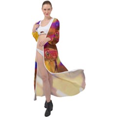 Vibrant Forked-tongue Snake Art Maxi Chiffon Beach Wrap by ExtraGoodSauce