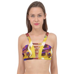 Vibrant Forked-tongue Snake Art Cage Up Bikini Top by ExtraGoodSauce