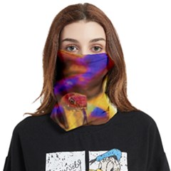 Vibrant Forked-tongue Snake Art Face Covering Bandana (two Sides) by ExtraGoodSauce