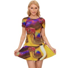 Vibrant Forked-tongue Snake Art Women s Sports Wear Set by ExtraGoodSauce