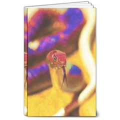 Vibrant Forked-tongue Snake Art 8  X 10  Softcover Notebook by ExtraGoodSauce