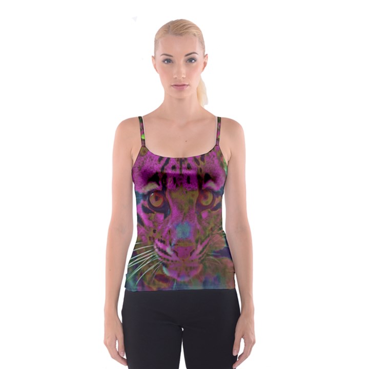 Pink and Purple Leopard Spaghetti Strap Top