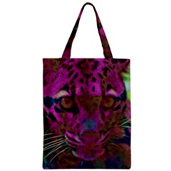 Pink And Purple Leopard Zipper Classic Tote Bag by ExtraGoodSauce