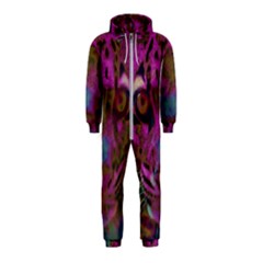 Pink And Purple Leopard Hooded Jumpsuit (kids)