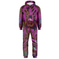 Pink And Purple Leopard Hooded Jumpsuit (men)