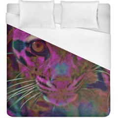 Pink And Purple Leopard Duvet Cover (king Size) by ExtraGoodSauce