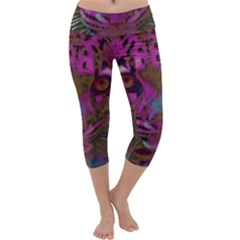 Pink And Purple Leopard Capri Yoga Leggings by ExtraGoodSauce