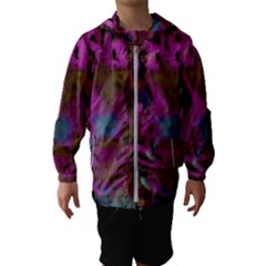 Pink And Purple Leopard Kids  Hooded Windbreaker