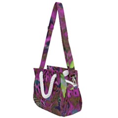 Pink And Purple Leopard Rope Handles Shoulder Strap Bag by ExtraGoodSauce