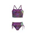 Pink and Purple Leopard Girls  Tankini Swimsuit View1