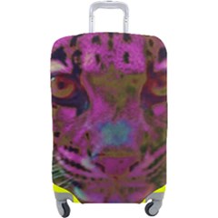 Pink And Purple Leopard Luggage Cover (large) by ExtraGoodSauce