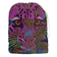 Pink And Purple Leopard Drawstring Pouch (3xl) by ExtraGoodSauce