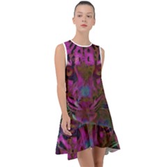 Pink And Purple Leopard Frill Swing Dress by ExtraGoodSauce