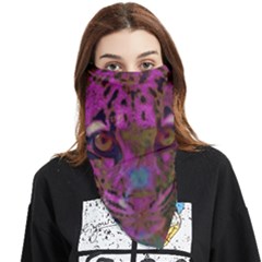 Pink And Purple Leopard Face Covering Bandana (triangle) by ExtraGoodSauce