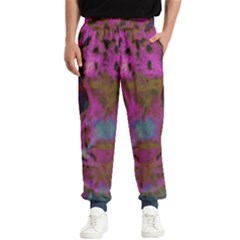 Pink And Purple Leopard Men s Elastic Waist Pants by ExtraGoodSauce