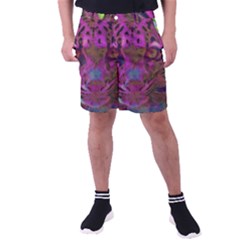 Pink And Purple Leopard Men s Pocket Shorts by ExtraGoodSauce