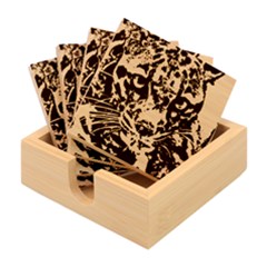 Pink And Purple Leopard Bamboo Coaster Set by ExtraGoodSauce