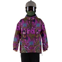 Pink And Purple Leopard Men s Ski And Snowboard Waterproof Breathable Jacket by ExtraGoodSauce