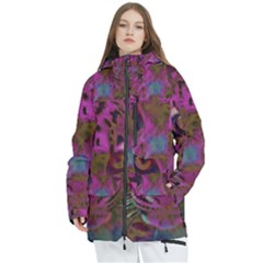 Pink And Purple Leopard Women s Multi Pockets Zip Ski And Snowboard Waterproof Breathable Jacket