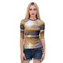 Serene Sunset Over Water Quarter Sleeve Raglan T-Shirt View1