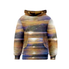 Serene Sunset Over Water Kids  Pullover Hoodie