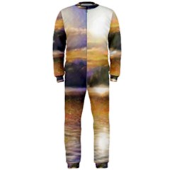 Serene Sunset Over Water Onepiece Jumpsuit (men)