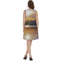 Serene Sunset Over Water Round Neck Sleeve Casual Dress With Pockets View4