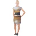 Serene Sunset Over Water Cap Sleeve Bodycon Dress View2