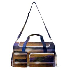 Serene Sunset Over Water Sports Gym Duffle Bag With Shoe Compartment by ExtraGoodSauce